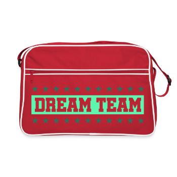 Typographie rétro néon de DREAM TEAM - Sac Retro - rouge/blanc - Devant