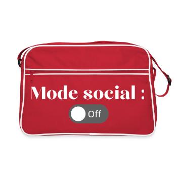 Social Off Mode - Retro Bag - red/white - Front