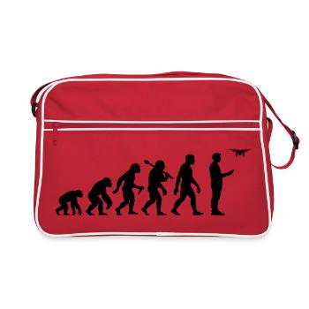 Drohne Evolution Für Drone Piloten - Retro Tasche - Rot/Weiß - Vorne