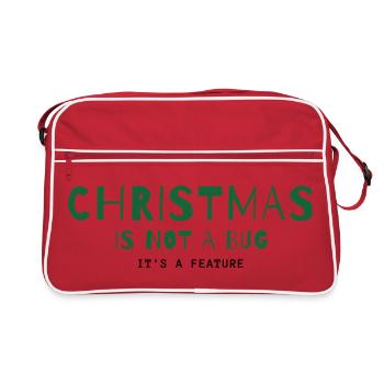 Christmas Is Not a Bug – It's a Feature - Retro Tasche - Rot/Weiß - Vorne