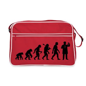 Chemiker Evolution Für Chemie Student Professor - Retro Tasche - Rot/Weiß - Vorne