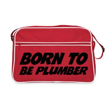 Born to be Plumber - Sac Retro - rouge/blanc - Devant
