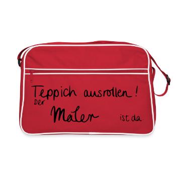 Teppich ausrollen! Der Maler ist da. - Retro Tasche - Rot/Weiß - Vorne