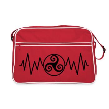 Triskel heart rate - Retro Bag - red/white - Front