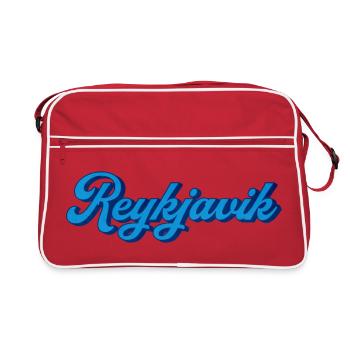 Reykjavik Blue Script Logo - Sac Retro - rouge/blanc - Devant
