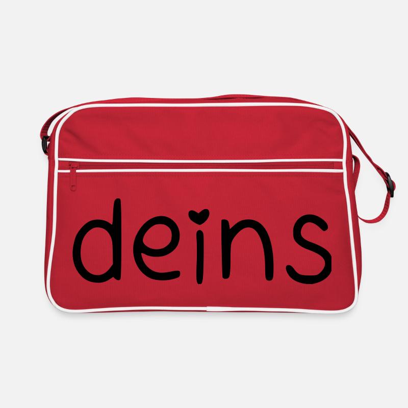 deins – mit Herz Retro Tasche