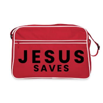 Jésus sauve - design chrétien - Sac Retro - rouge/blanc - Devant