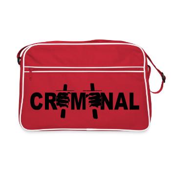 Criminal Jail Style Twin Grip - Retro Bag - red/white - Front