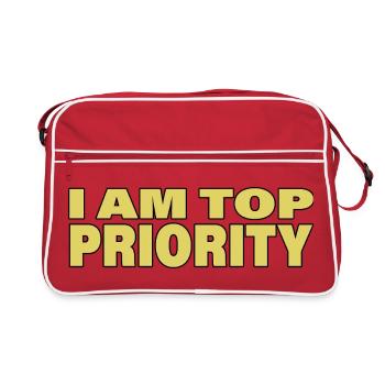 PRIORITÉ - Sac Retro - rouge/blanc - Devant