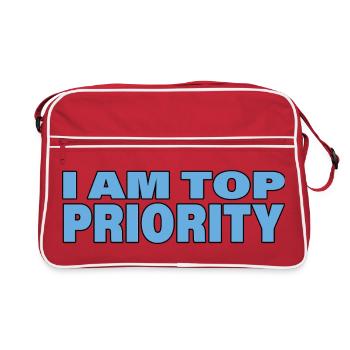 PRIORITÉ - Sac Retro - rouge/blanc - Devant