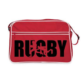 Klassisches Rugby Design – Stärke & Teamgeist - Retro Tasche - Rot/Weiß - Vorne