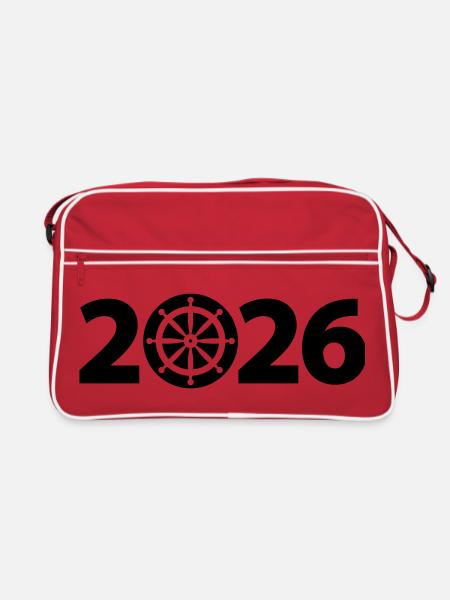 Marin 2026, Nautisme 2026, Capitaine 2026 - Sac Retro - rouge/blanc - Devant