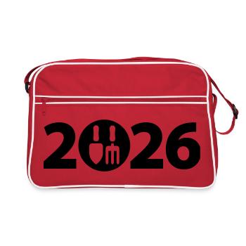 Jardinier 2026, Horticulture 2026 - Sac Retro - rouge/blanc - Devant
