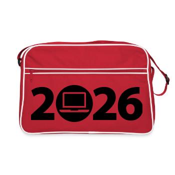 Computer scientist 2026, gamer 2026 - Retro Bag - red/white - Front