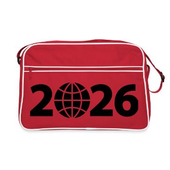 Globe 2026, World Tour 2026, Globe 2026 - Retro Bag - red/white - Front