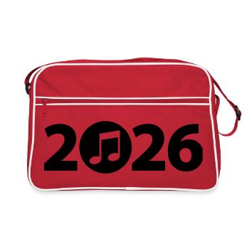 Écrivain 2026, Étudiant 2026, Étudiant 2026 - Sac Retro - rouge/blanc - Devant