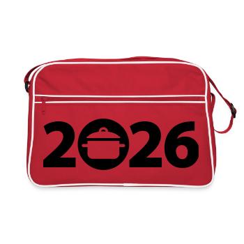 Chef 2026, Chef 2026, Restaurateur 2026 - Retro Bag - red/white - Front