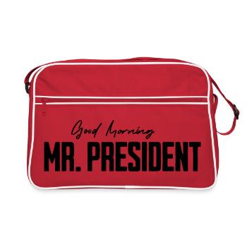 Guten Morgen Mr. President Witzige Geschenke Mann - Retro Tasche - Rot/Weiß - Vorne