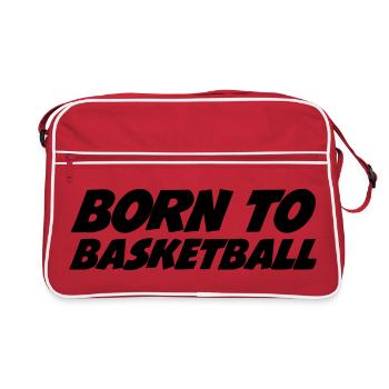 Né pour le Basketball - Sac Retro - rouge/blanc - Devant