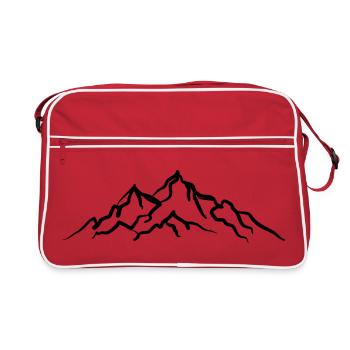 Mountains Mountain Nature Conservation Nature Lovers - Retro Bag - red/white - Front