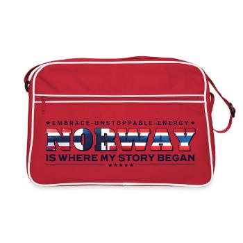 Norway Where My Story Began Nordic Heritage - Retro Bag - red/white - Front