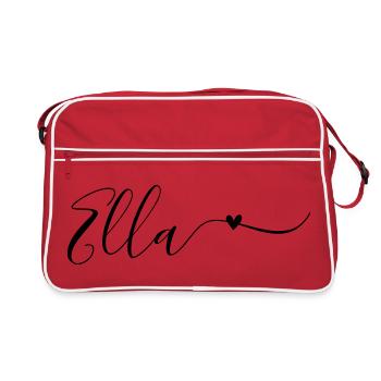 Prénom de famille Ella Décoratif - Sac Retro - rouge/blanc - Devant
