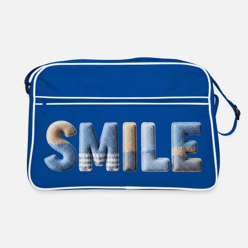 Smile Patchwork Trend Lettering Stil Handmade Retro Tasche