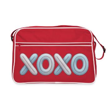 XOXO Patchwork Embroidery - Retro Bag - red/white - Front