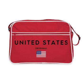 American pride, minimalist sleek design - Retro Bag - red/white - Front