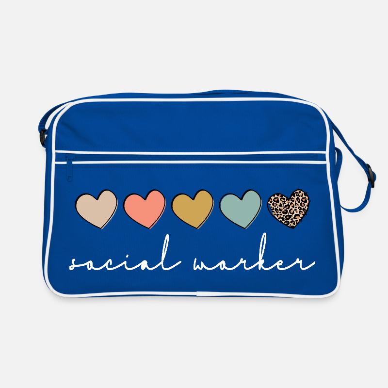 Herzliches Sozialarbeiter-Skript Retro Tasche