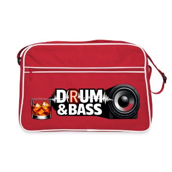 Drum & Bass Rum Speaker Design Havana Club DnB - Retro Tasche - Rot/Weiß - Vorne
