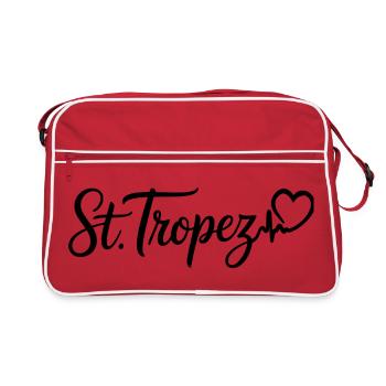 St. Tropez Heartbeat France - Sac Retro - rouge/blanc - Devant