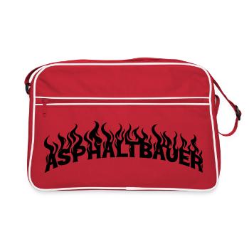 Constructeur d’asphalte - Sac Retro - rouge/blanc - Devant