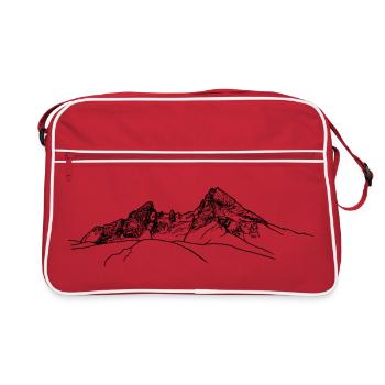 watzmann, Berchtesgaden, Alpes bavaroises, montagne - Sac Retro - rouge/blanc - Devant