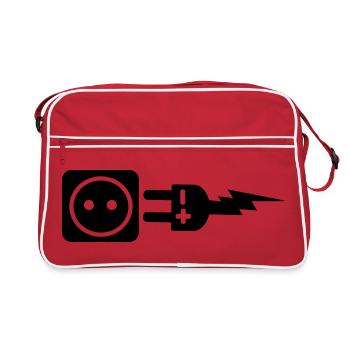 Plug plus and minus - Retro Bag - red/white - Front