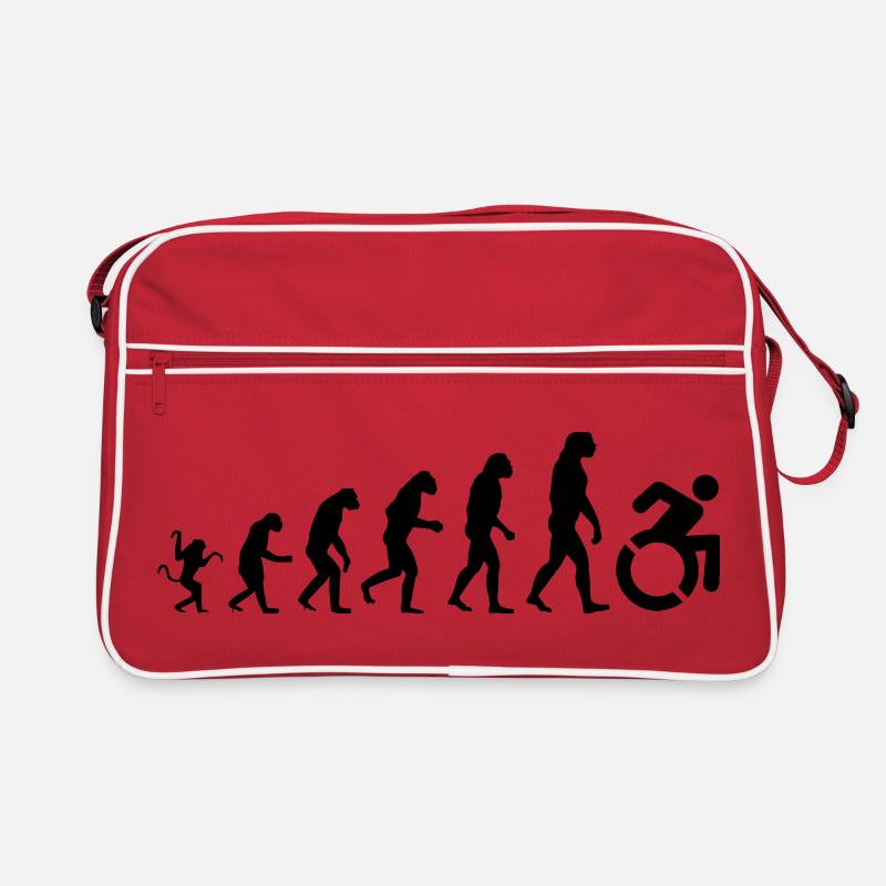 Evolution des Rollstuhls, der Rolle, des Humors * Retro Tasche