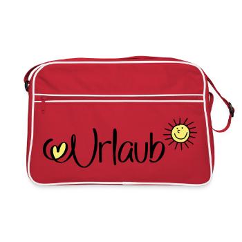 Urlaub - Retro Tasche - Rot/Weiß - Vorne