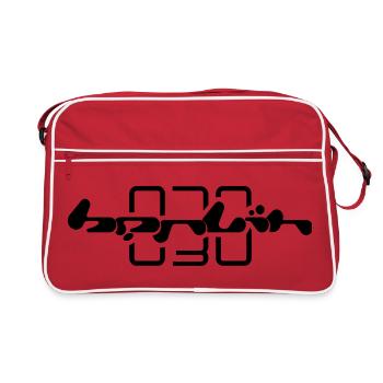 Berlin 030 Lettrage rétro futuriste - Sac Retro - rouge/blanc - Devant