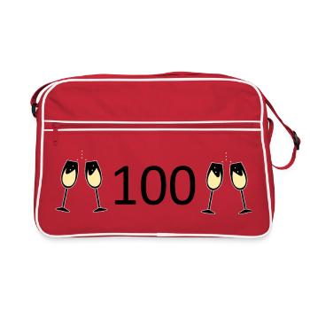 100e anniversaire 100e anniversaire 100 Numéro 100 - Sac Retro - rouge/blanc - Devant
