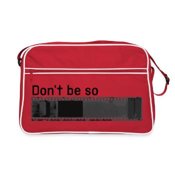 don't be so negative - Retro Bag - red/white - Front