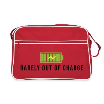 Rarely Out Off Charge E Bike Battery - Retro Bag - red/white - Front