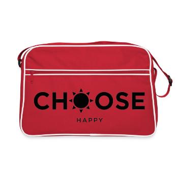 Celestial Sunburst Inspirational Design - Retro Bag - red/white - Front