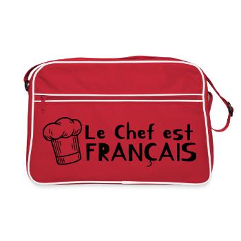Le chef est français - Sac Retro - rouge/blanc - Devant
