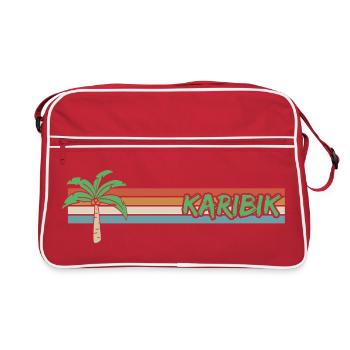 Urlaub Karibik - Retro Tasche - Rot/Weiß - Vorne