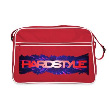 Hardstyle Neon Burst Logo - Retro Bag - red/white - Front