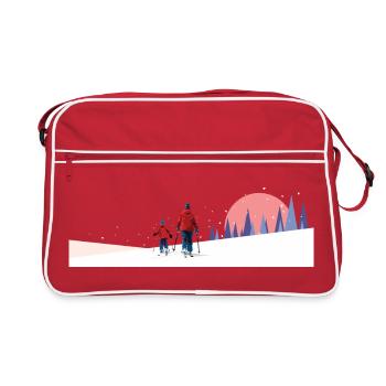Backcountry Ski Team - Retro Tasche - Rot/Weiß - Vorne