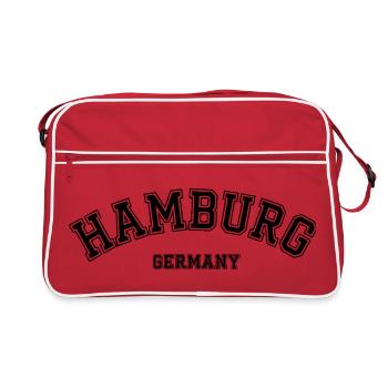 Hambourg, Allemagne : Art urbain d’Engagement - Sac Retro - rouge/blanc - Devant