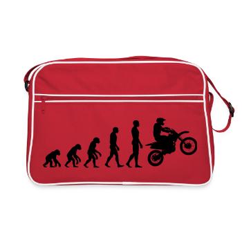ÉVOLUTION VERS HÉROS DU MOTOCROSS ! ACTION SAUTÉE - Sac Retro - rouge/blanc - Devant