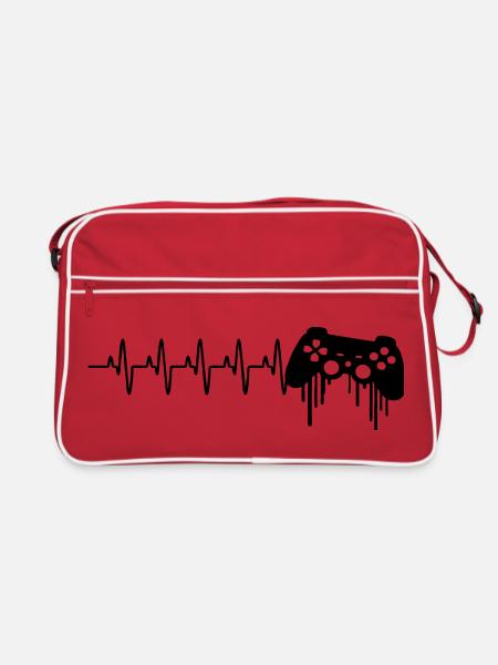 Heartbeat gaming controller - Retro Bag - red/white - Front