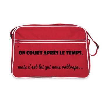 MESSAGE. CITATIONS. HUMOUR. CITATIONS DRÔLES - Sac Retro - rouge/blanc - Devant